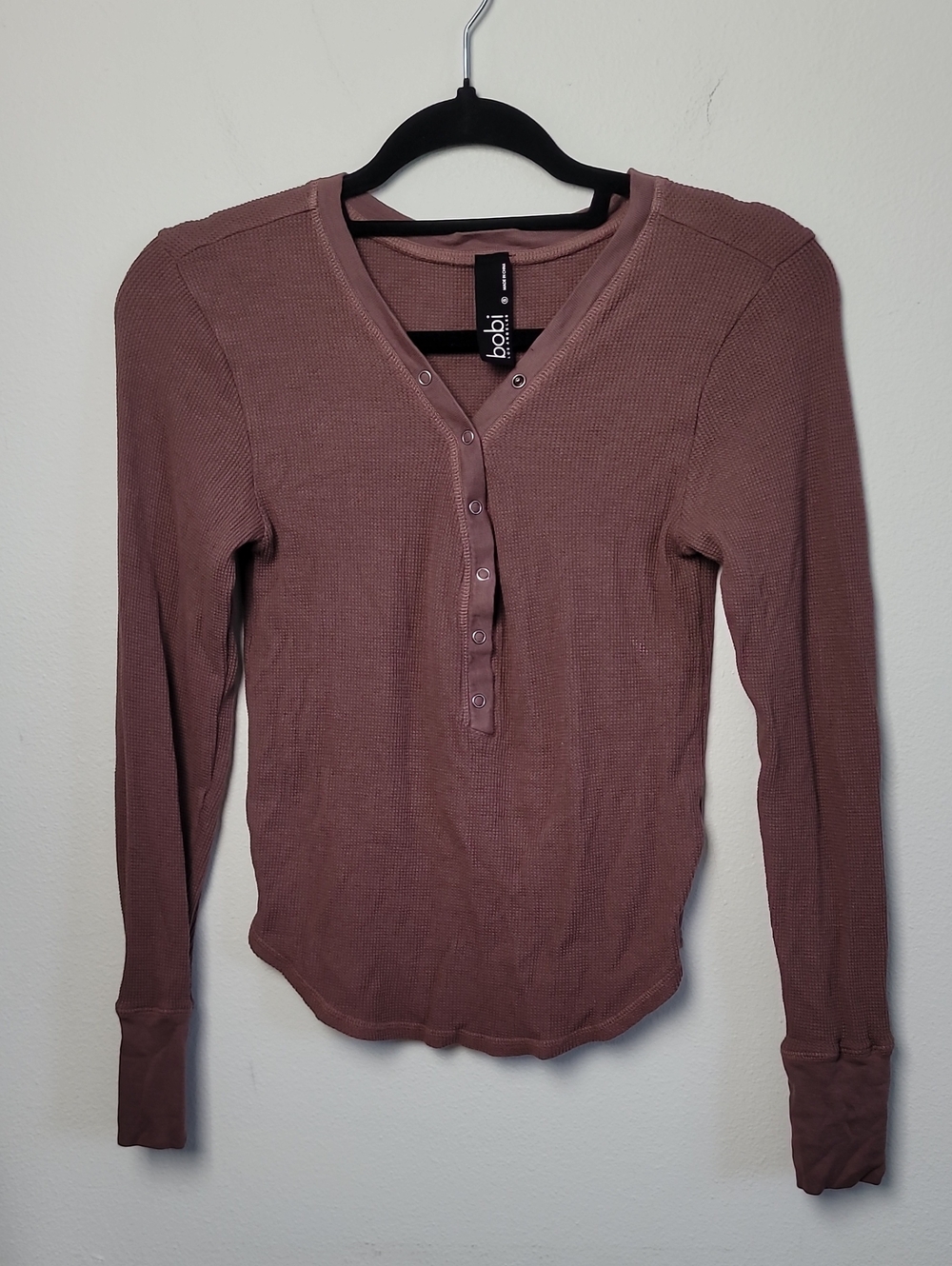 Revolve bobi Los Angeles ribbed long-sleeve henley top